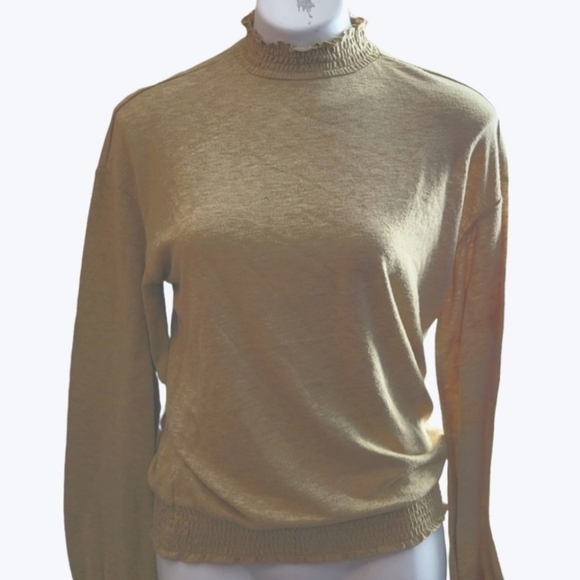 A New Day High neck Smocked Tshirt Green Size XXL - Picture 3 of 5